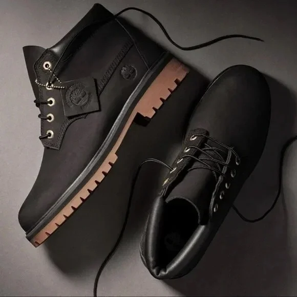 Timberland Rockaway Mid LC Waterproof CH Black Nubuck Mens Size 11.5M - Picture 2 of 5